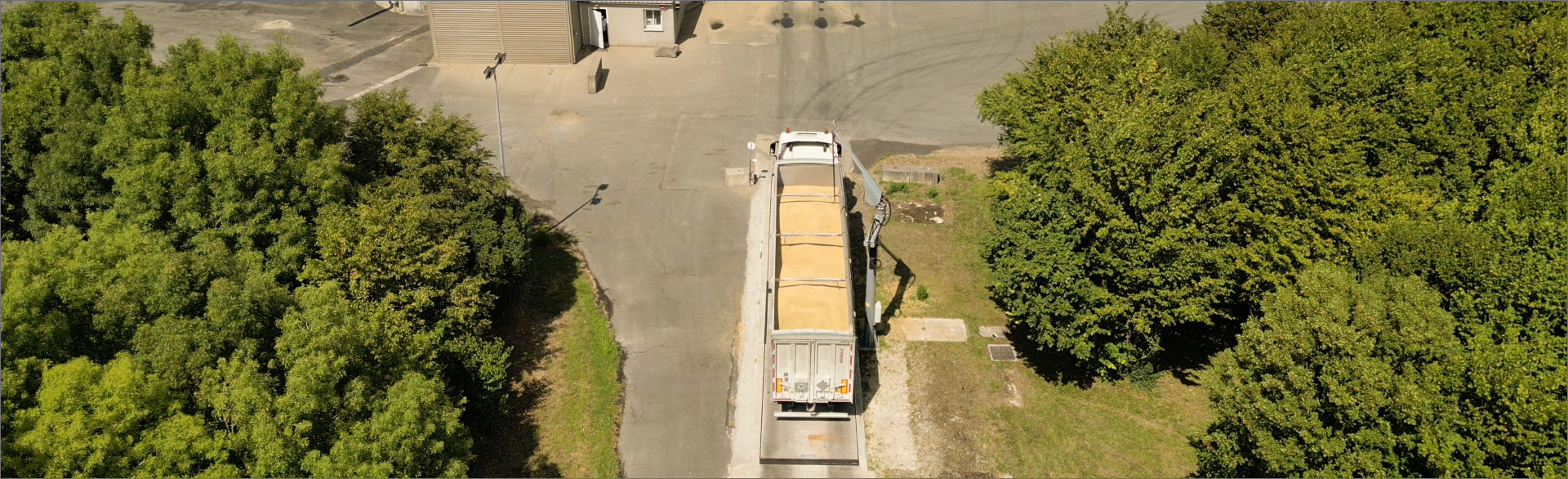 Image d'un camion remplit de blé